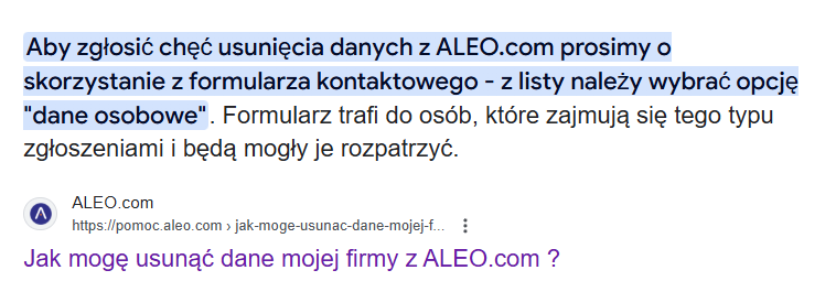 Usuwanie profilu ALEO – instrukcja.