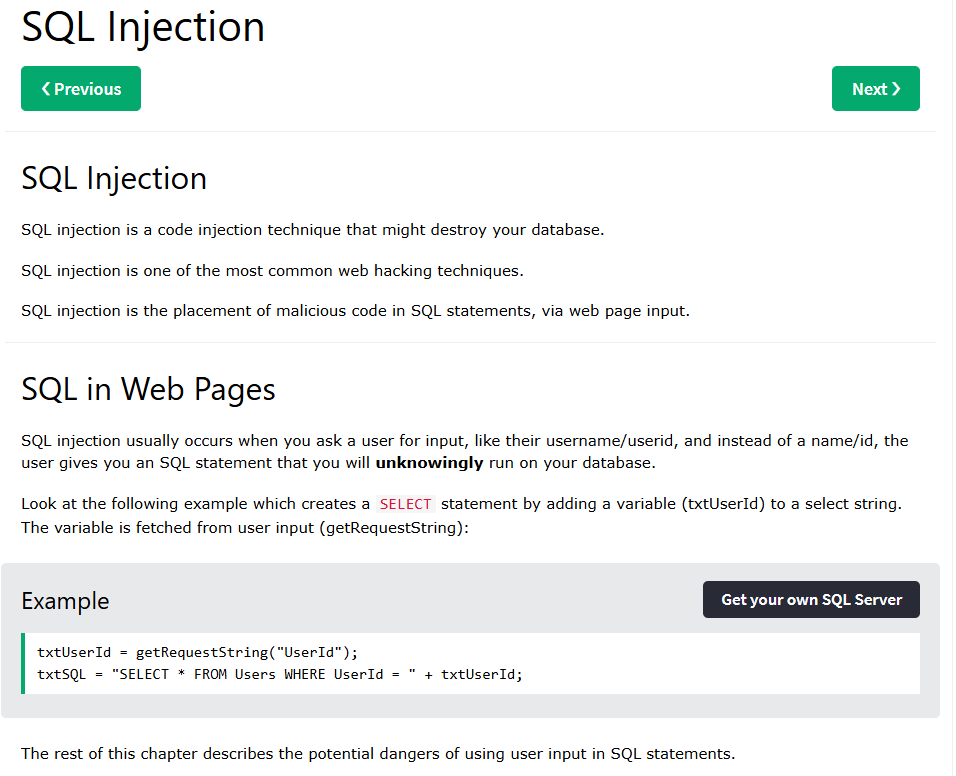 Tworzenie stron WWW opartych o autorski CMS – SQL Injection – wyjaśnienie.