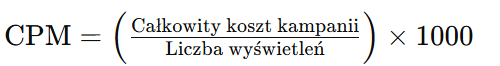 Kampanie reklamowe Instagram Ads – Wzór CPM.