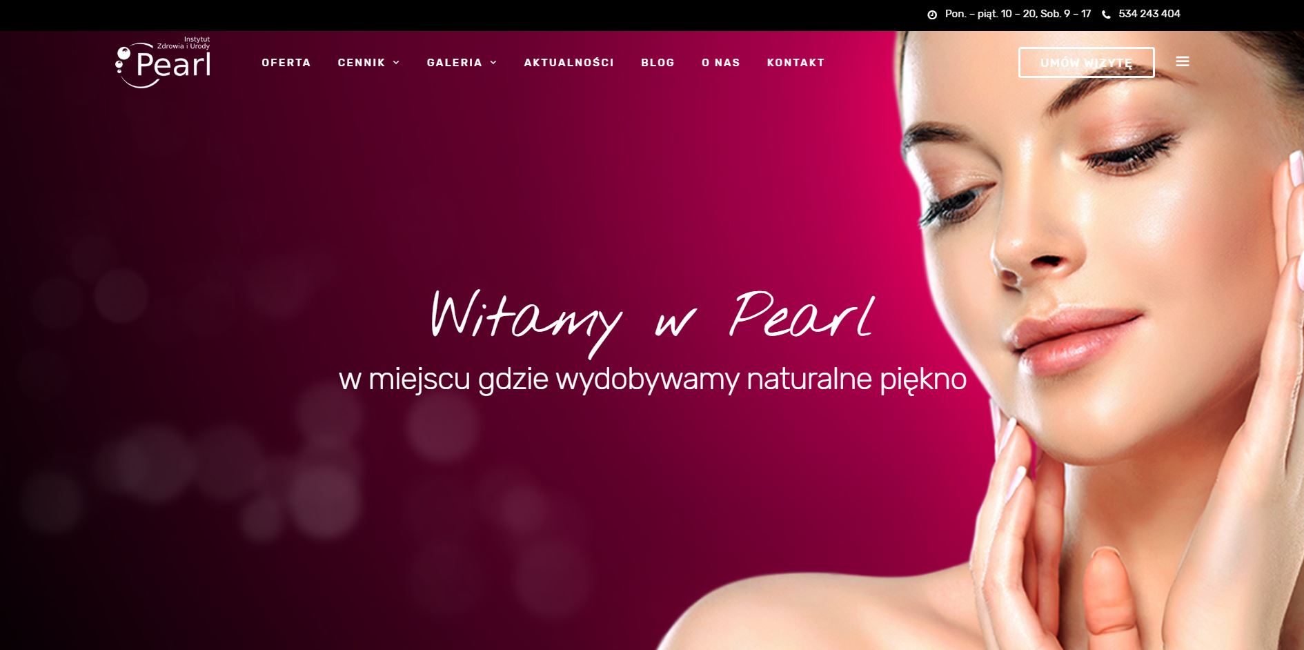 Portfolio - strona internetowa Pearl