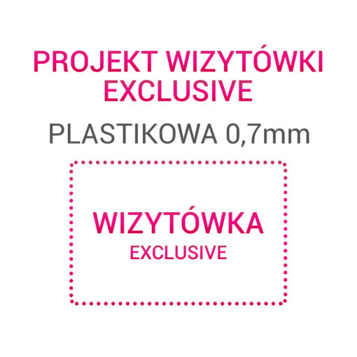 Wizytówka EXCLUSIVE Plastikowa 0,7mm