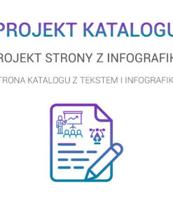 projekt strony tekstowej z infografiką