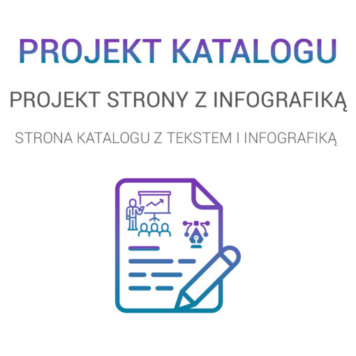 projekt strony tekstowej z infografiką