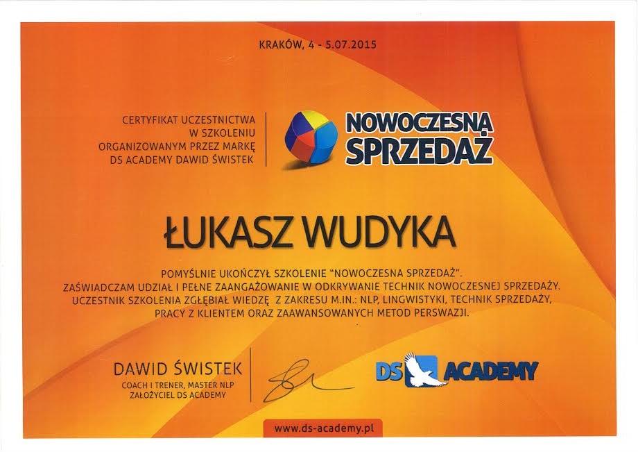 Łukasz Wudyka opinie o platformach szkoleniowych - Łukasz Wudyka certyfikaty