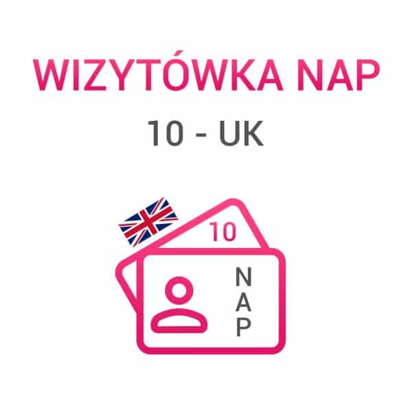 wizytówki NAP 10 UK