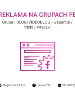 Grupa Facebook - BLOG / VIDEOBLOG - wsparcie / tricki / wtyczki