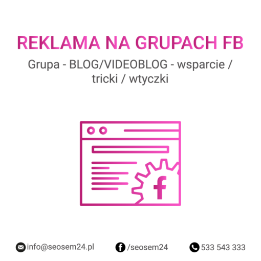 Grupa Facebook - BLOG / VIDEOBLOG - wsparcie / tricki / wtyczki