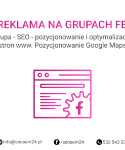 Grupa Facebook - SEO - pozycjonowanie i optymalizacja stron www. Pozycjonowanie Google Maps