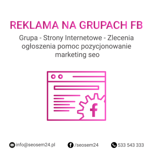 Grupa Facebook - Strony Internetowe - Zlecenia ogłoszenia pomoc pozycjonowanie marketing seo