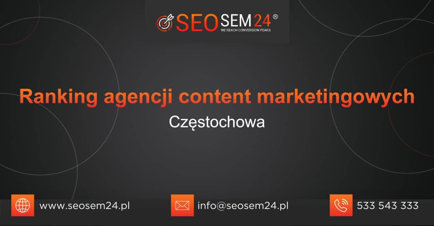 Ranking agencji content marketingowych w Częstochowie