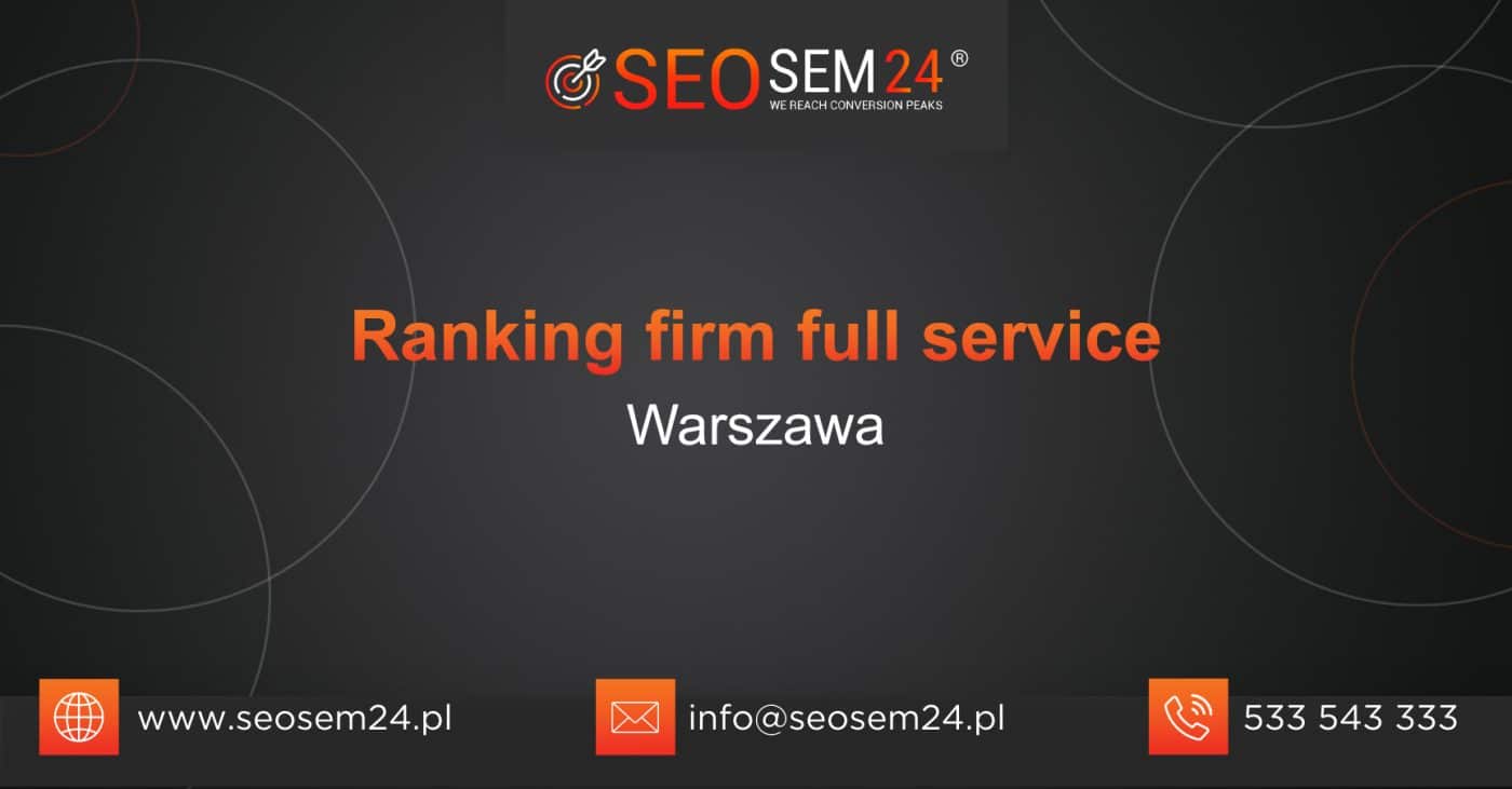 Ranking firm Full Service w Warszawie