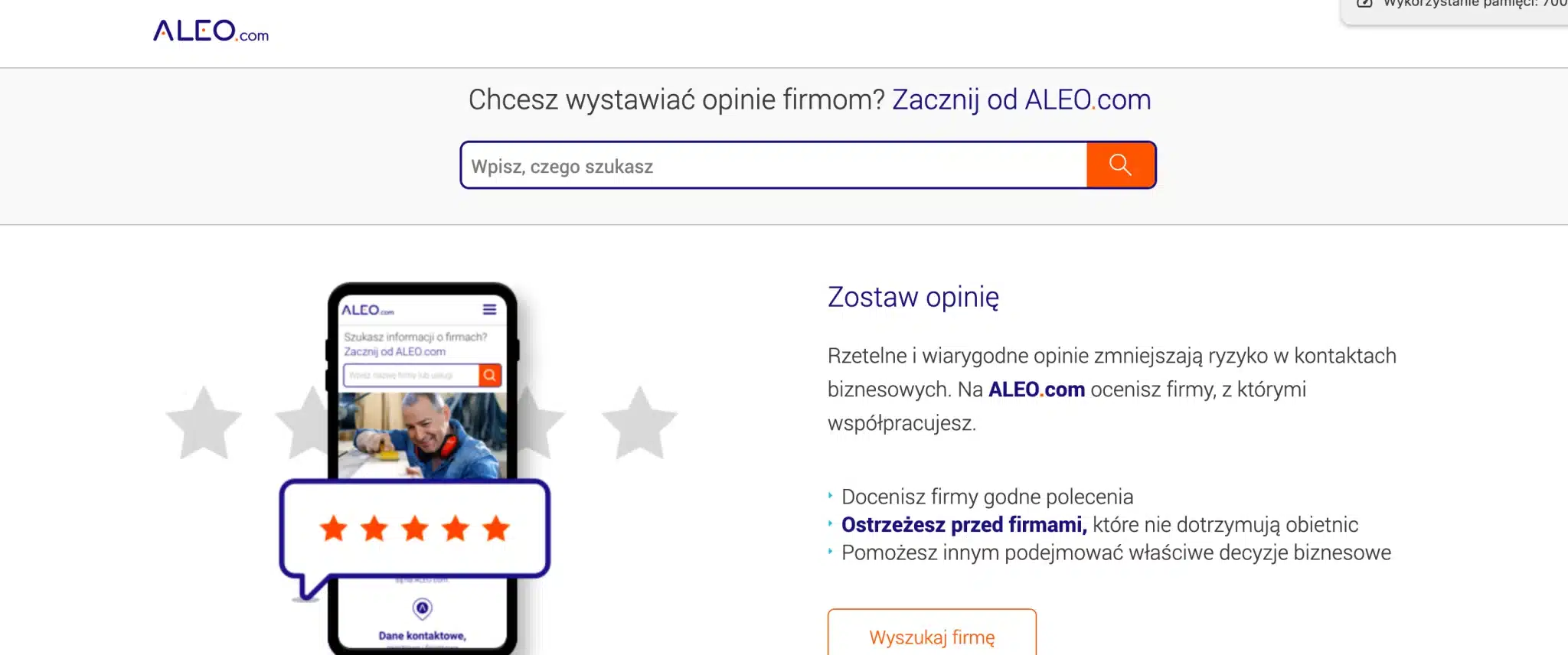 ALEO - Katalog z opiniami o firmach w Radzanowie