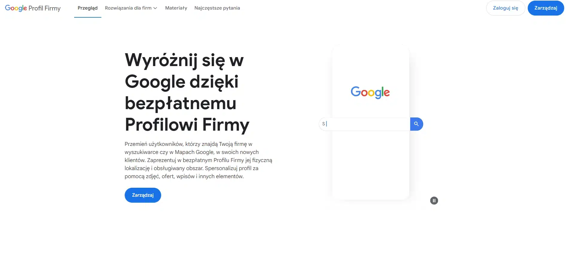 Google Moja Firma - zalecane narzędzie w połączeniu z pozycjonowaniem strony internetowej w Kozłowie