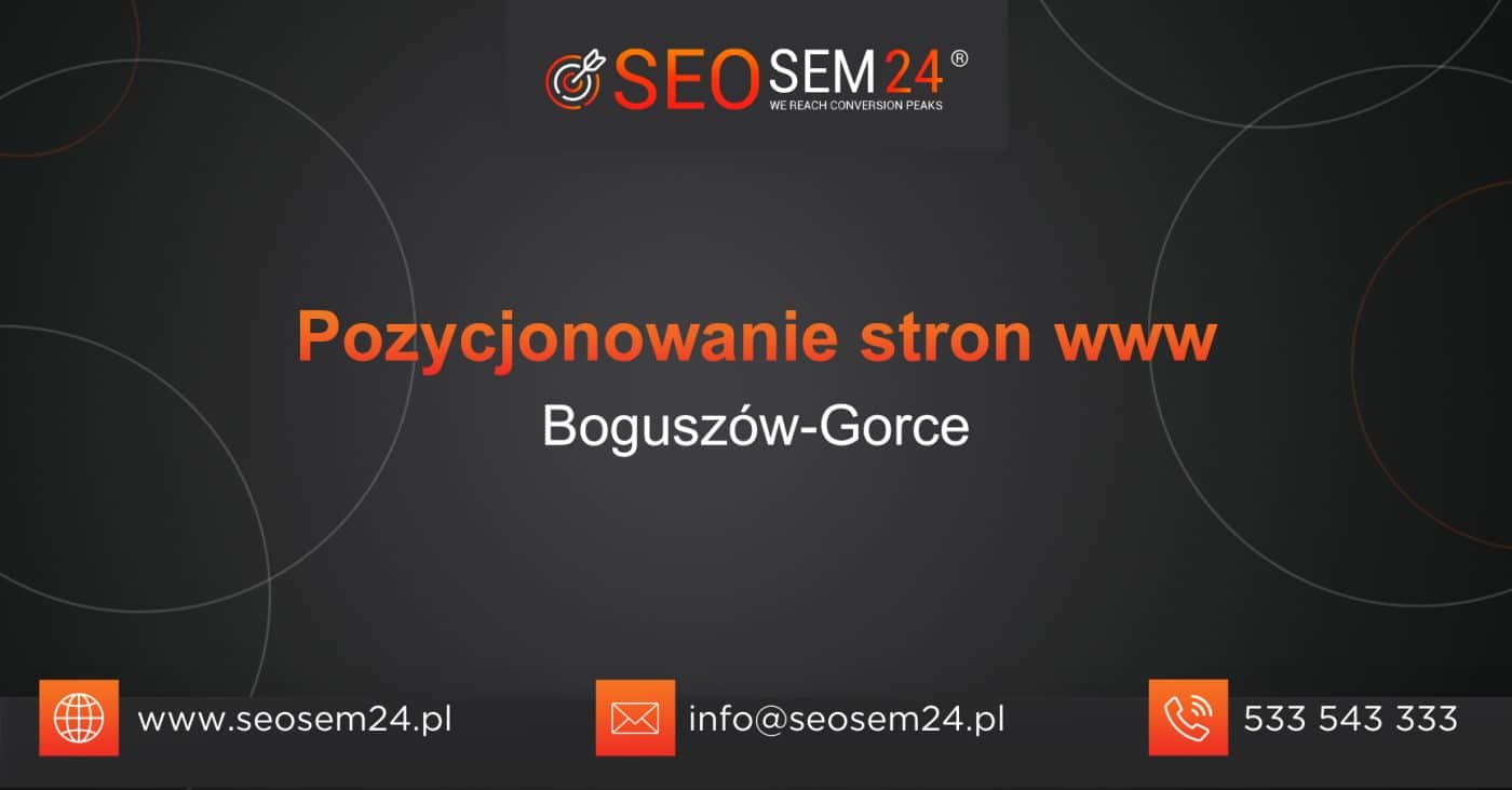 Pozycjonowanie stron www Boguszów-Gorce