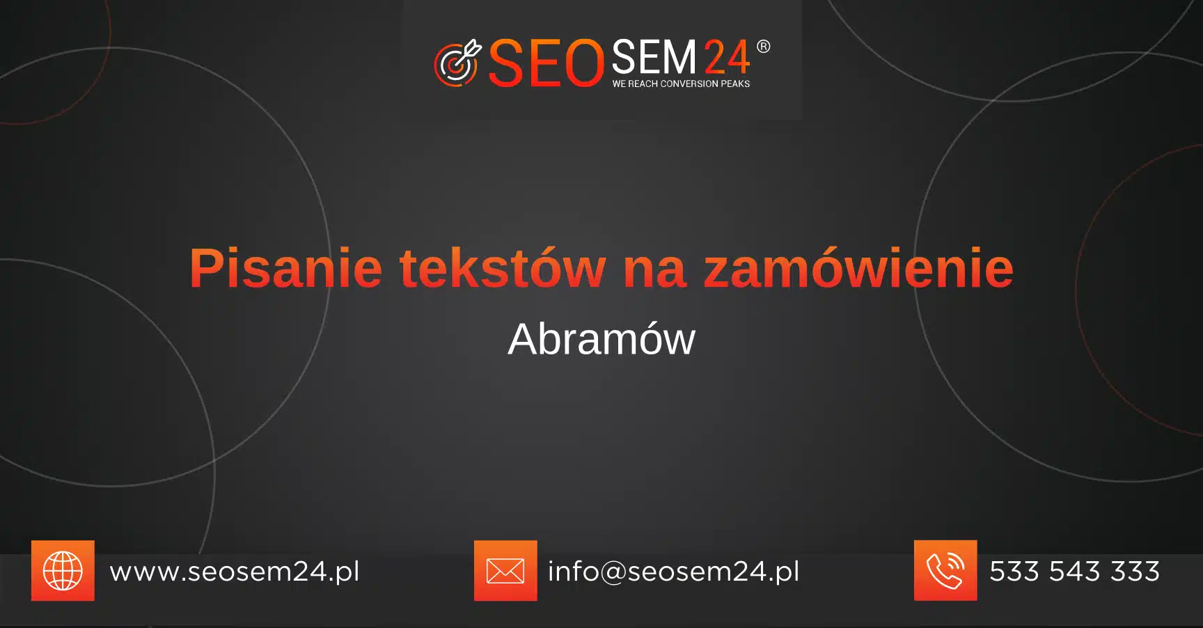 Pisanie tekstów na zamówienie Abramów