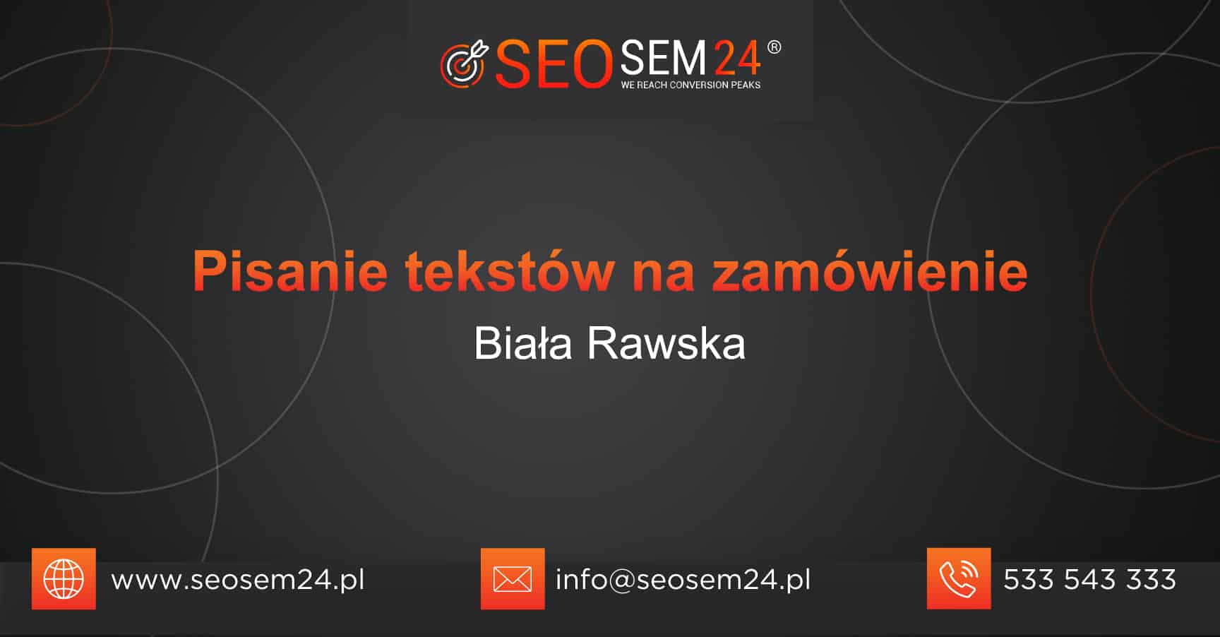 Pisanie tekstów na zamówienie Biała Rawska