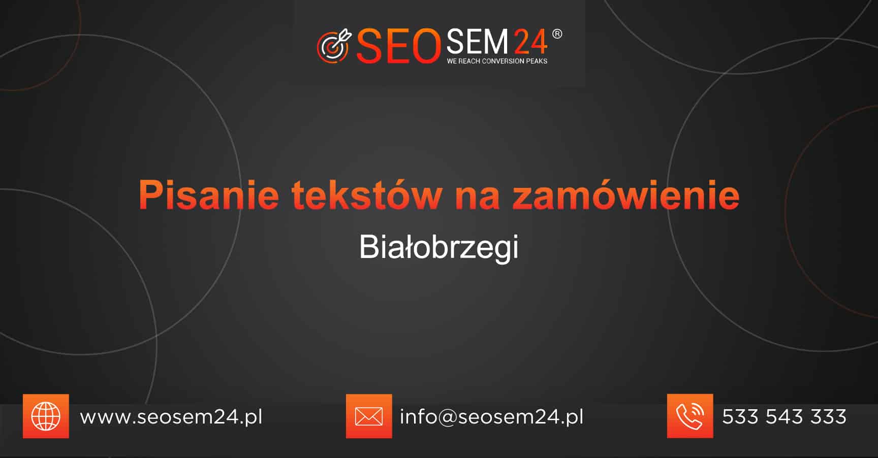 Pisanie tekstów na zamówienie Białobrzegi