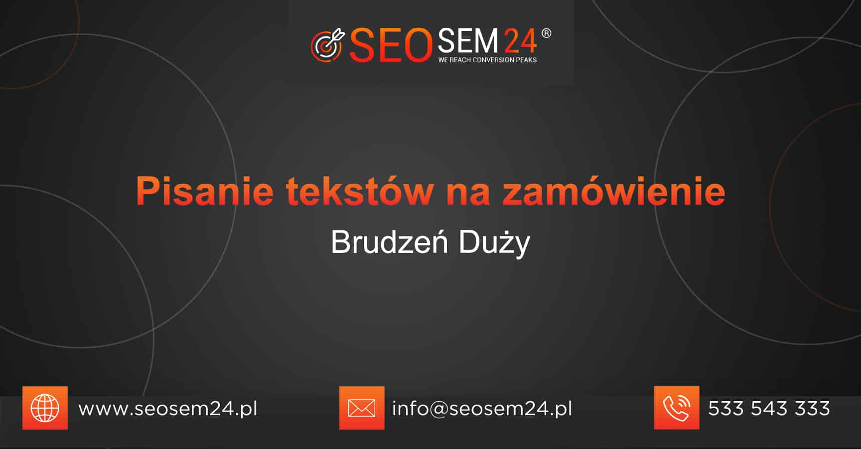 Pisanie tekstów na zamówienie Brudzeń Duży