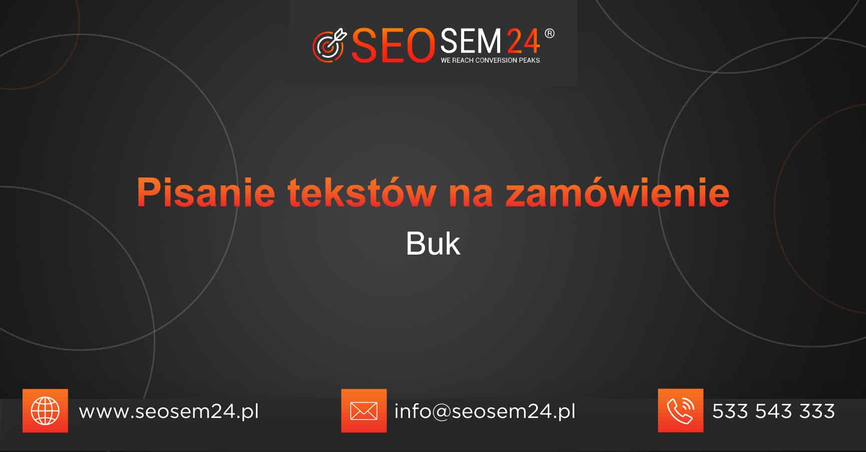 Pisanie tekstów na zamówienie Buk