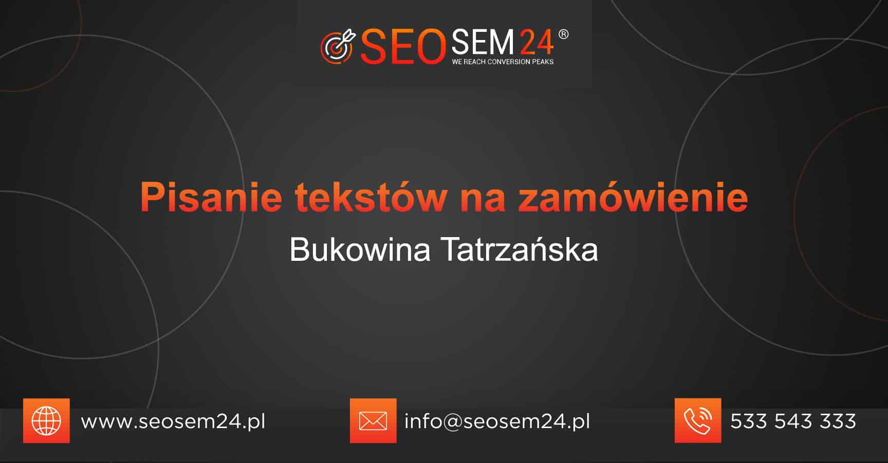 Pisanie tekstów na zamówienie Bukowina Tatrzańska