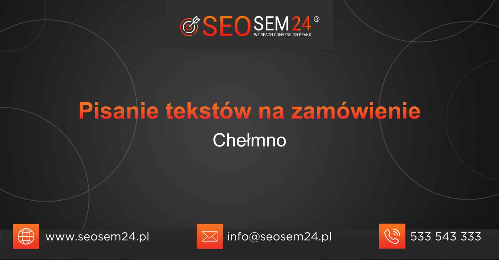 Pisanie tekstów na zamówienie Chełmno