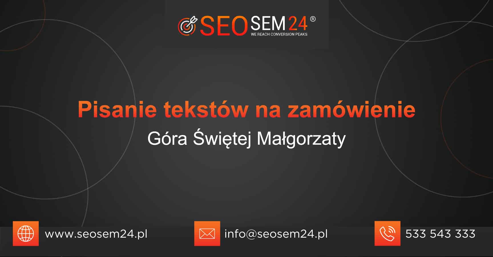 Pisanie tekstów na zamówienie Góra Świętej Małgorzaty