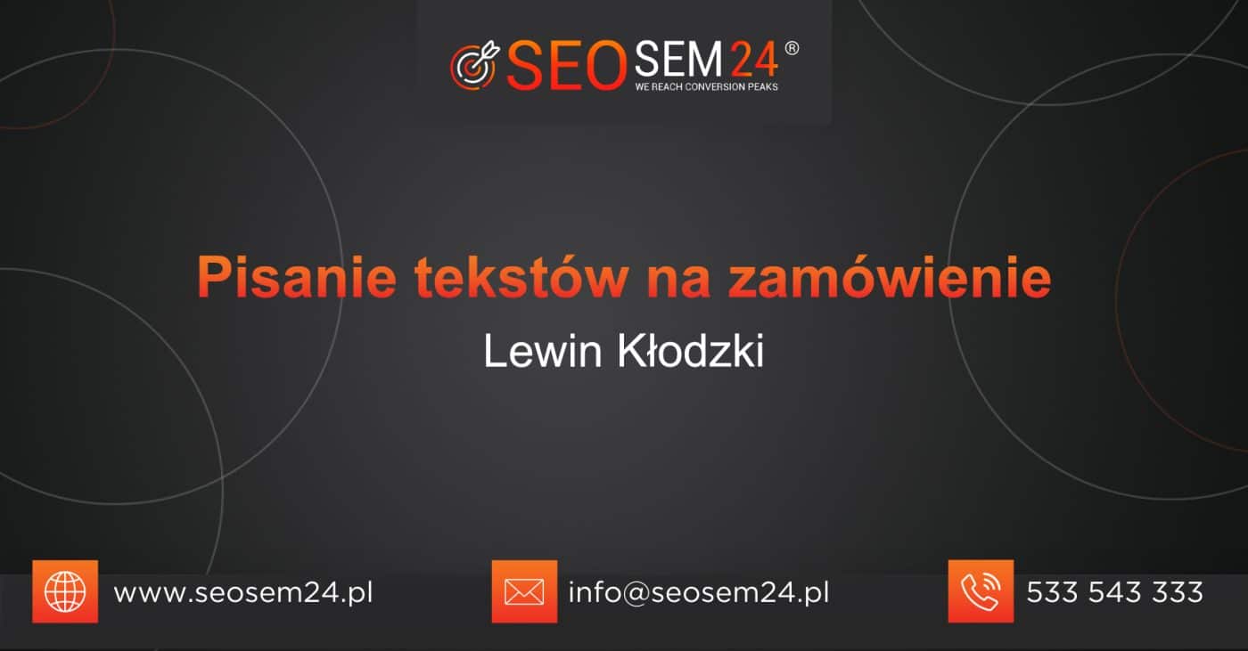 Pisanie tekstów na zamówienie Lewin Kłodzki