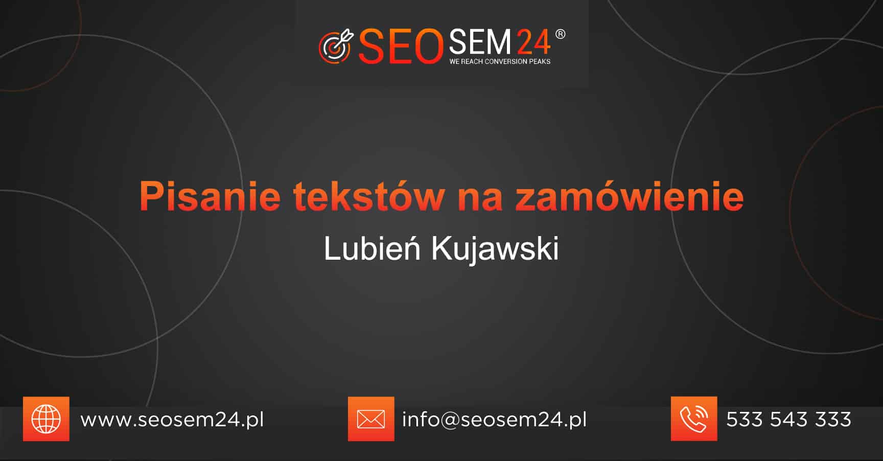 Pisanie tekstów na zamówienie Lubień Kujawski