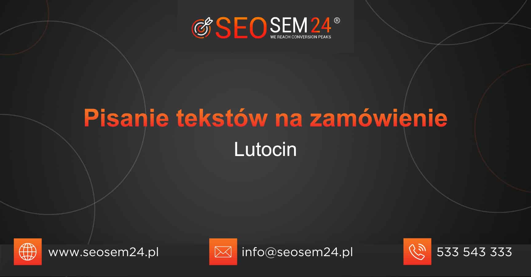 Pisanie tekstów na zamówienie Lutocin