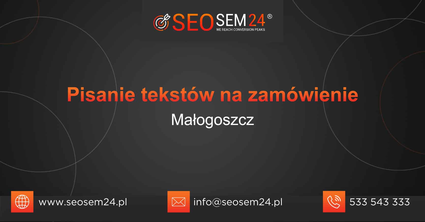 Pisanie tekstów na zamówienie Małogoszcz