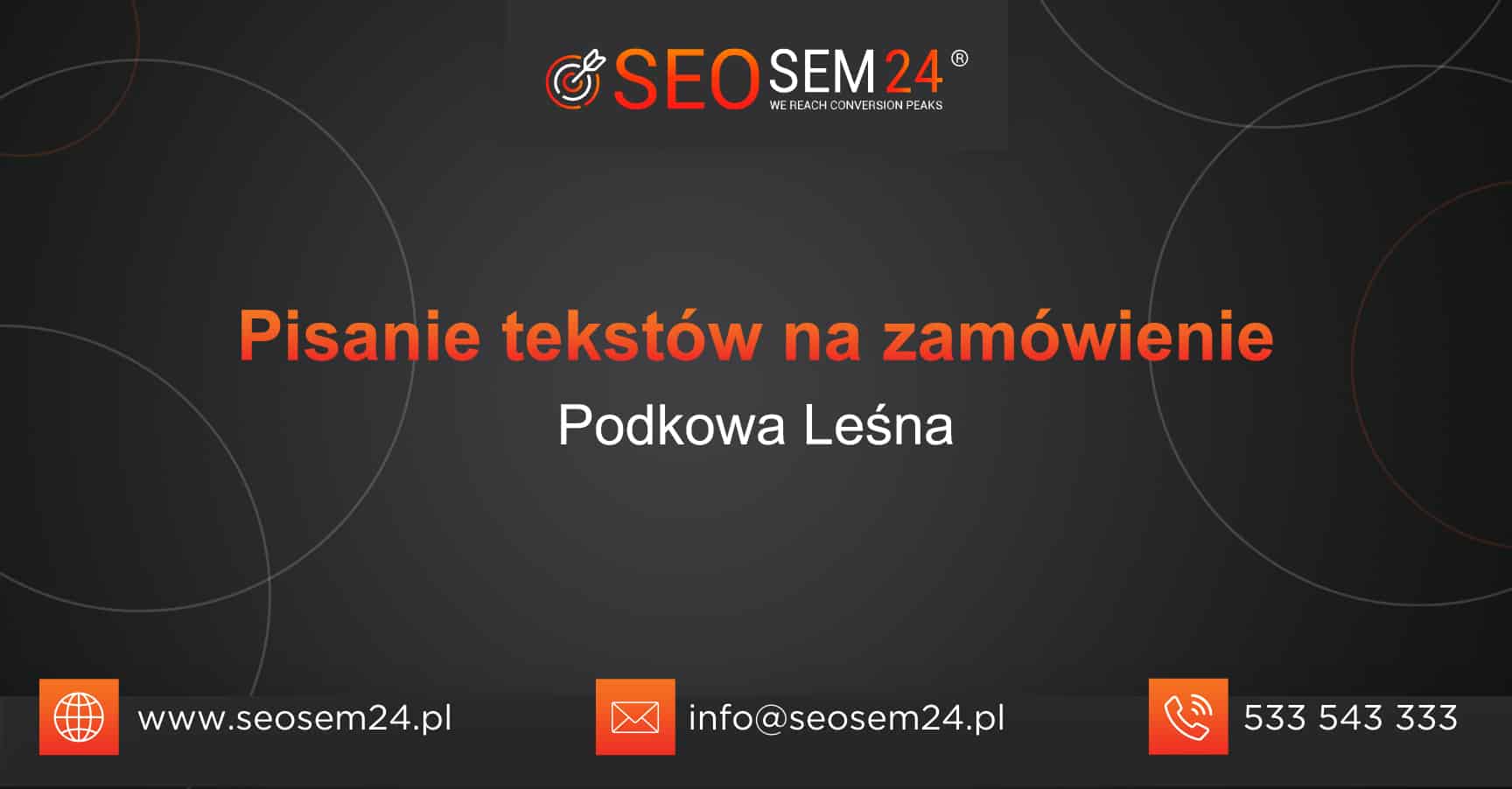 Pisanie tekstów na zamówienie Podkowa Leśna