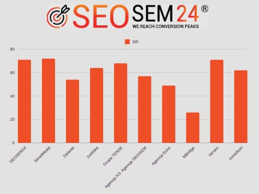 Ranking agencji SEO - Najlepsza agencja SEO - Analiza DR