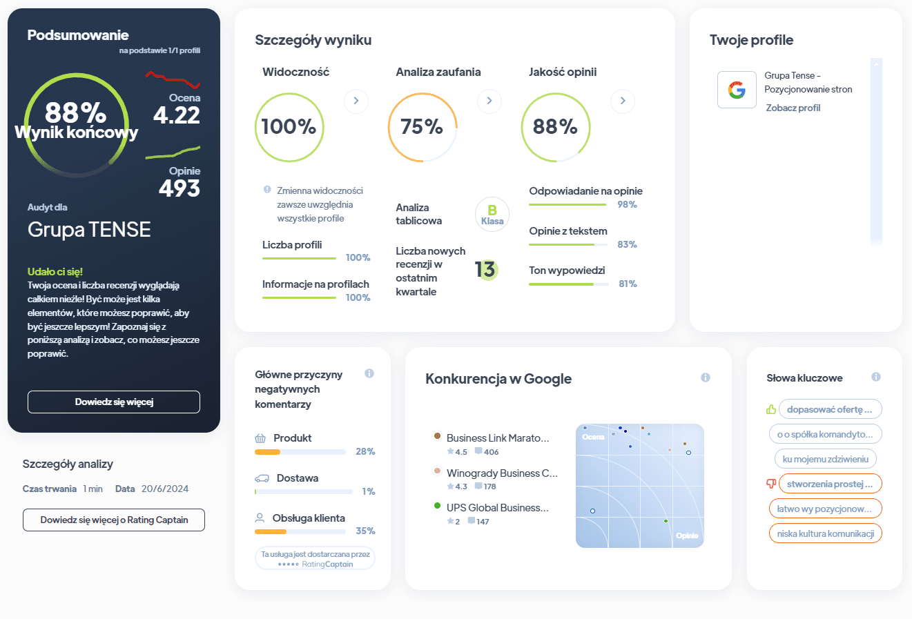 Ranking agencji SEO - Najlepsza agencja SEO - Grupa TENSE RA