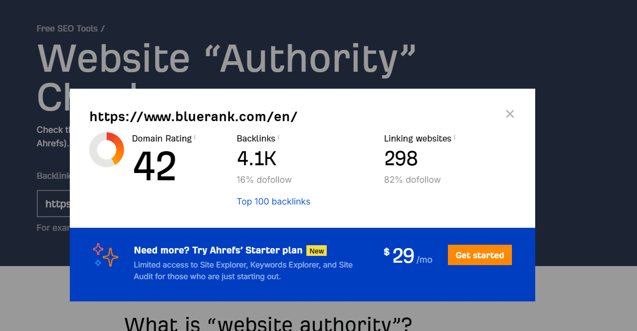 Ranking agencji SEO - Najlepsza agencja SEO - blue DA