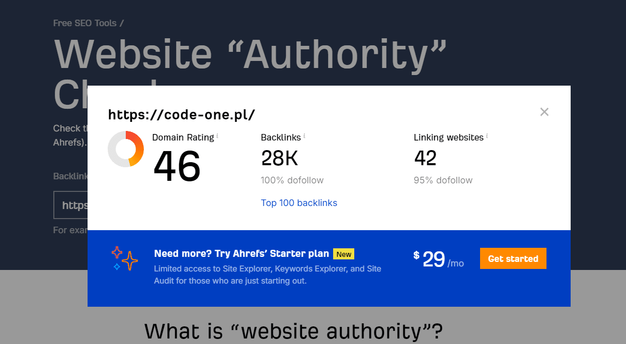 Ranking agencji SEO - Najlepsza agencja SEO - codeone DA