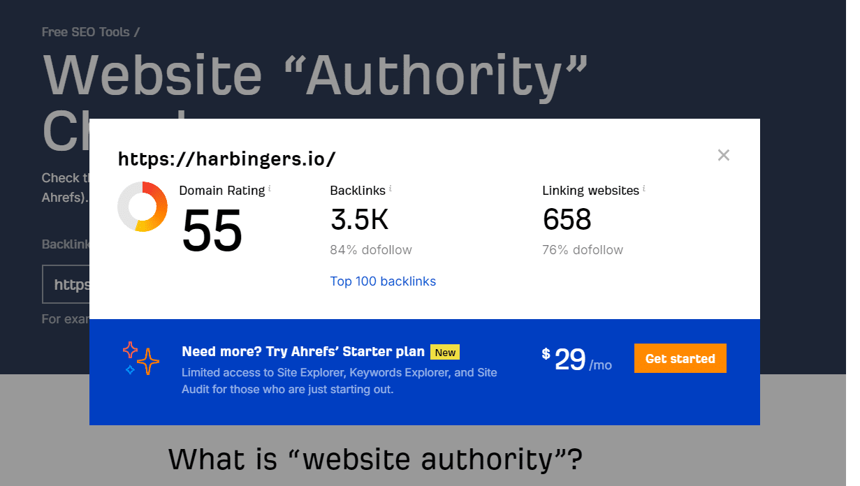 Ranking agencji SEO - Najlepsza agencja SEO - harbingers DA