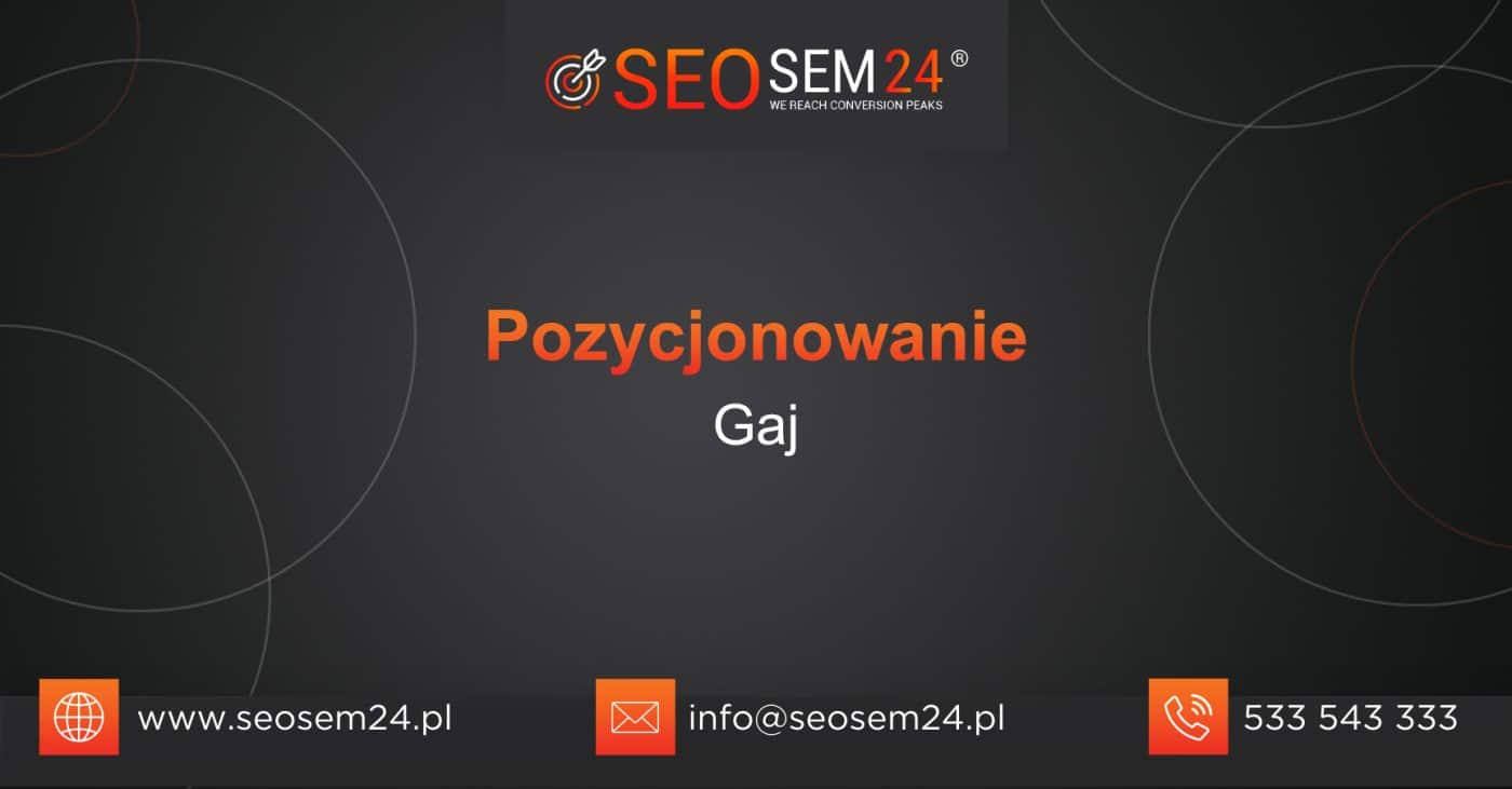 Pozycjonowanie Gaj