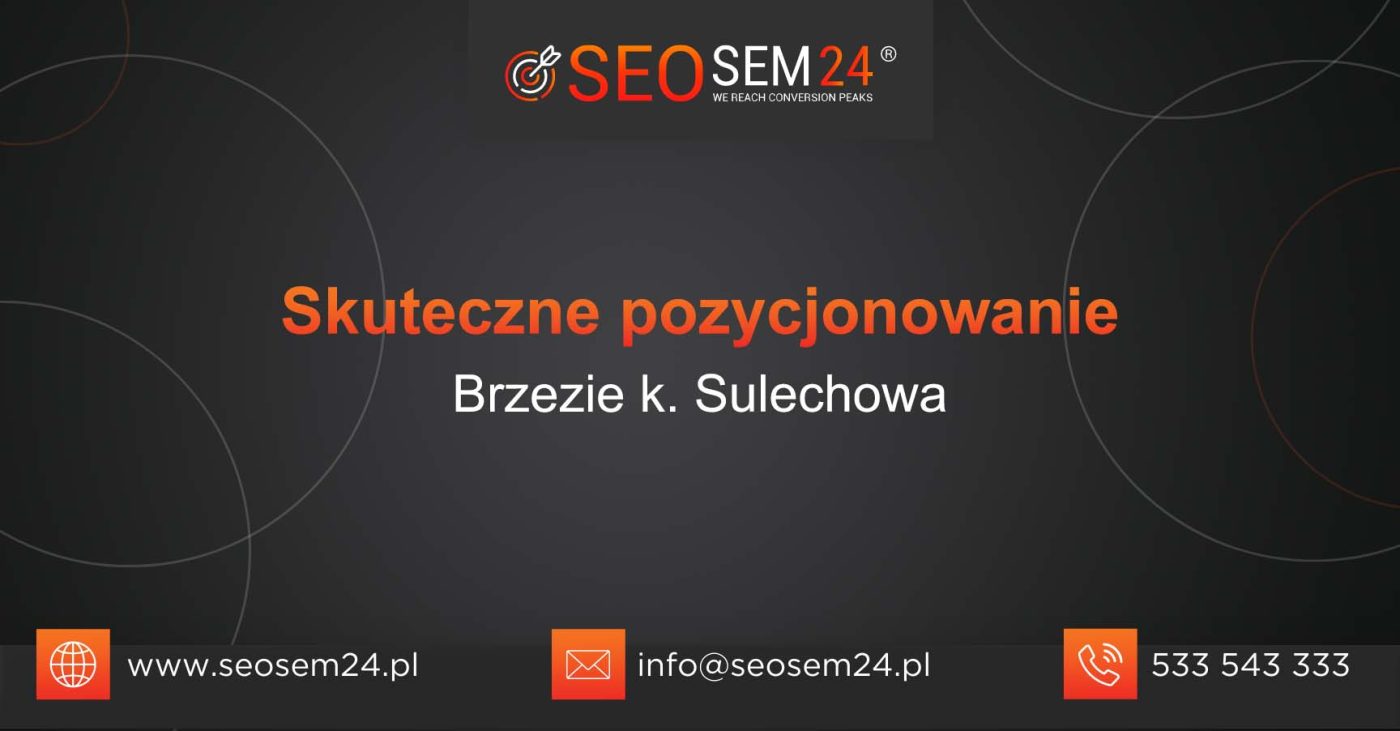 Skuteczne pozycjonowanie Brzezie k. Sulechowa