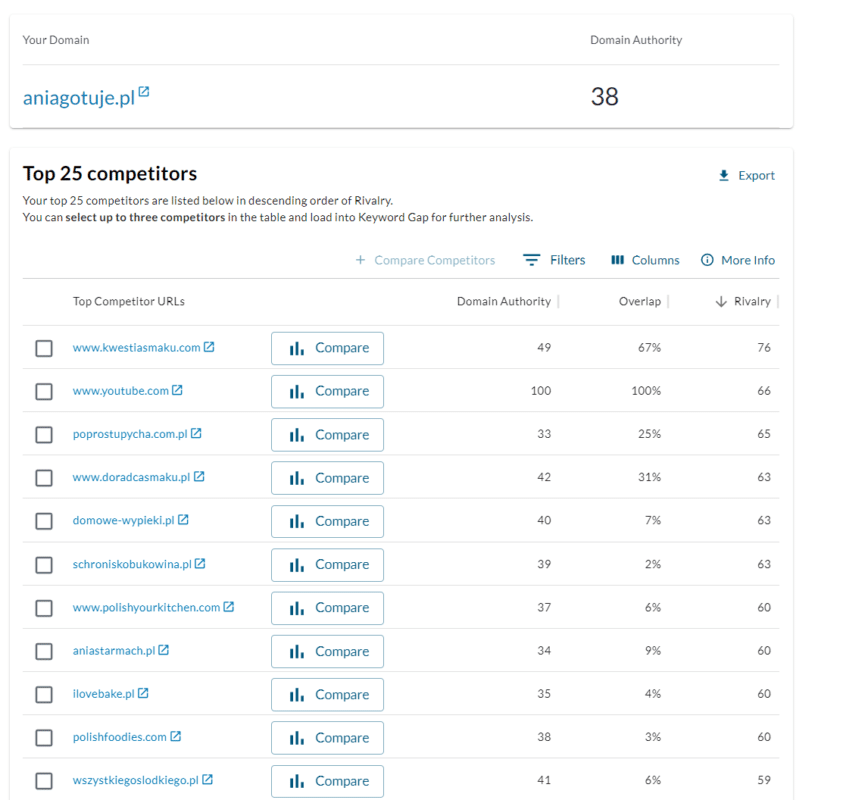 Strona internetowa w Zabierzowie - lista konkurencyjnych domen