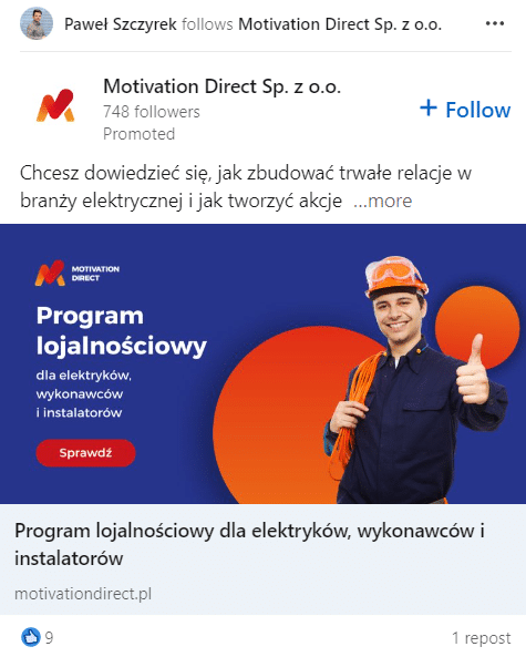 Strona internetowa w Jakubowie - reklama programu lojalnościowego