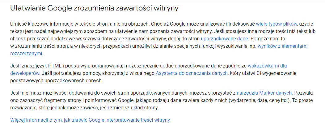 Serwisy internetowe zoptymalizowane pod SEO w Złotnikach Kujawskich - zasady rozumienia zawartości witryn.