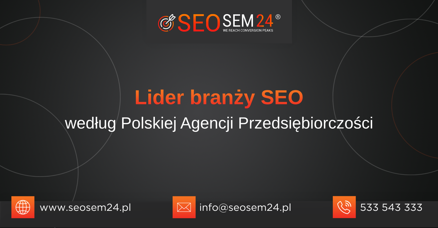 Lider branży SEO według Polskiej Agencji Przedsiębiorczości