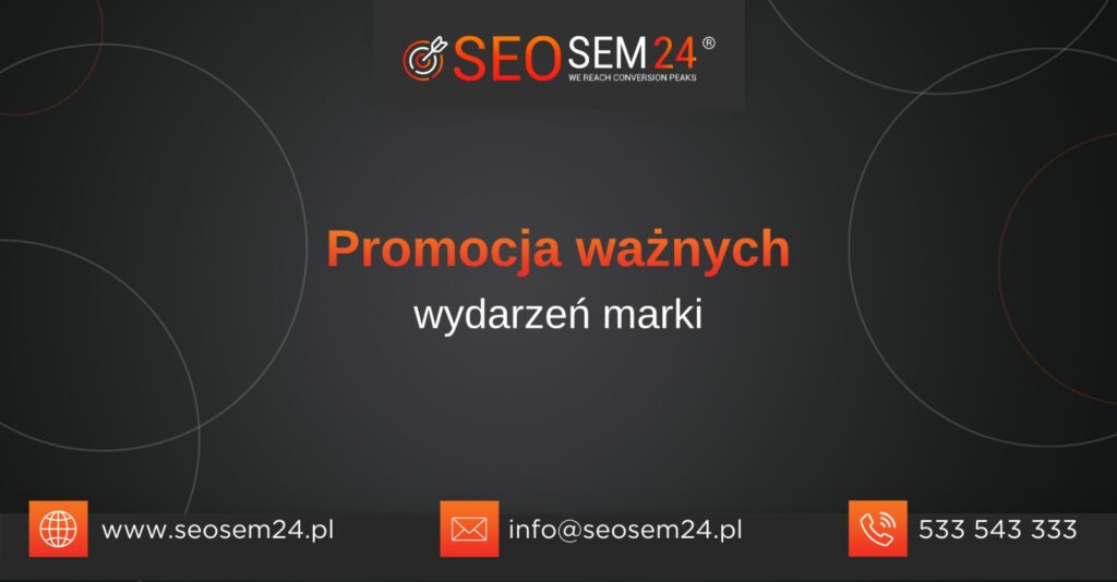 Promocja ważnych wydarzeń marki