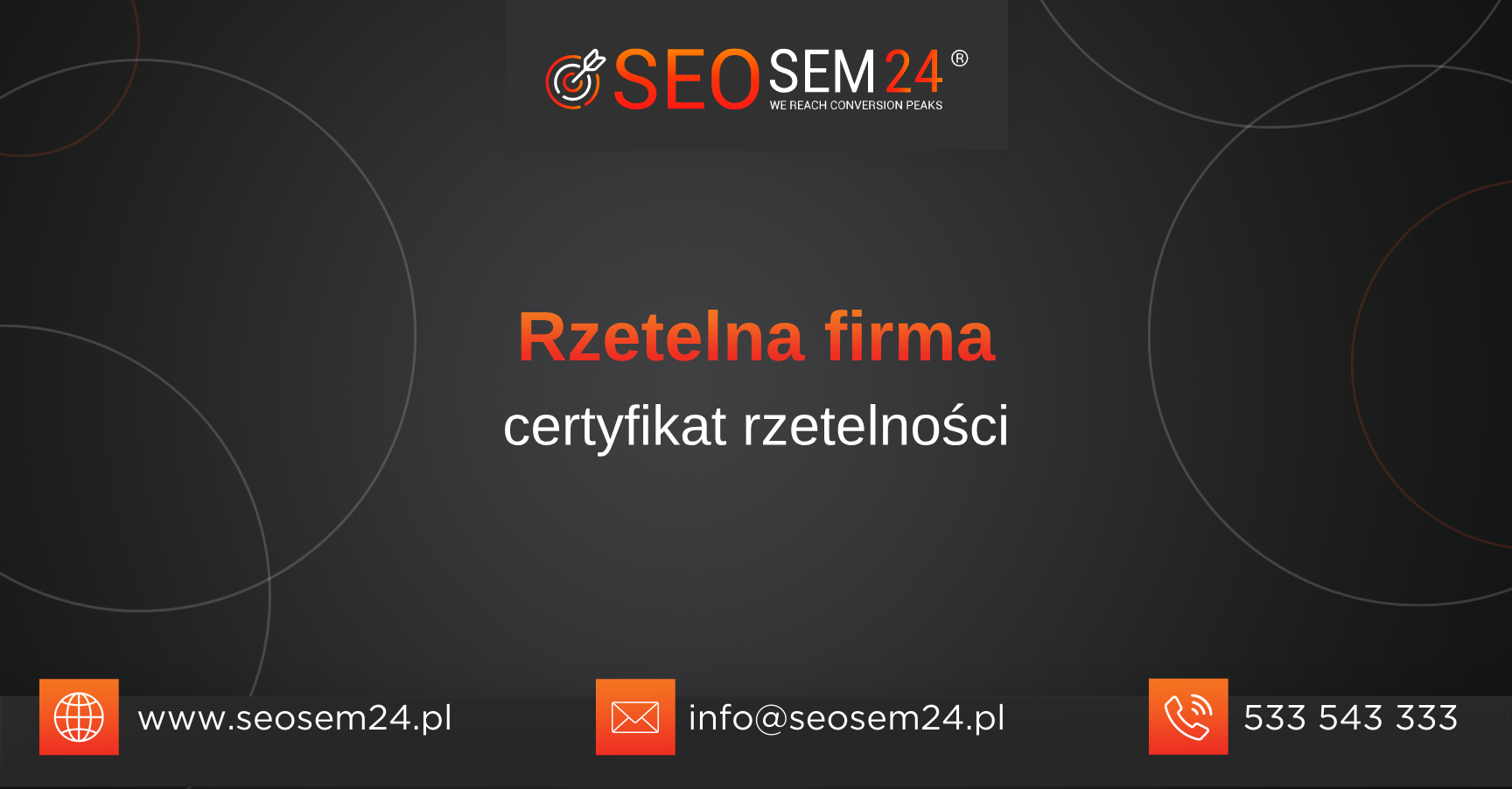 Rzetelna firma - certyfikat rzetelności