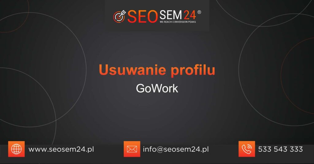 Usuwanie profilu GoWork