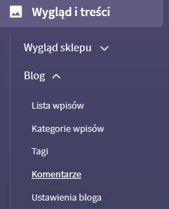 Sekcja blogowa Shoper.