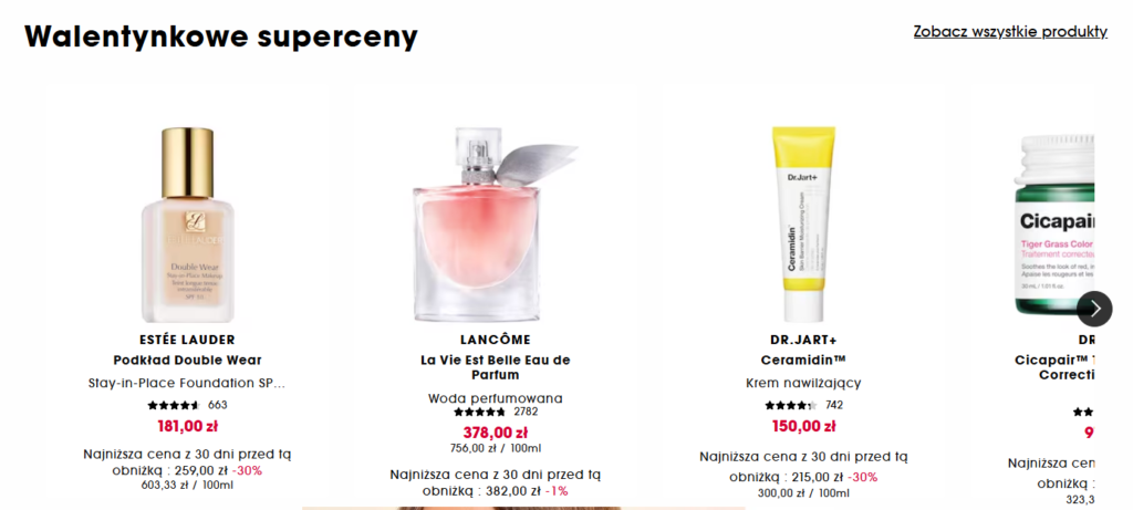 Content marketing e-commerce – Personalizowane produkty Sephora.