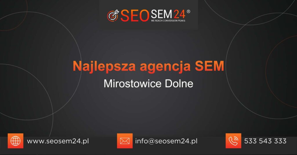 Najlepsza agencja SEM w Mirostowicach Dolnych