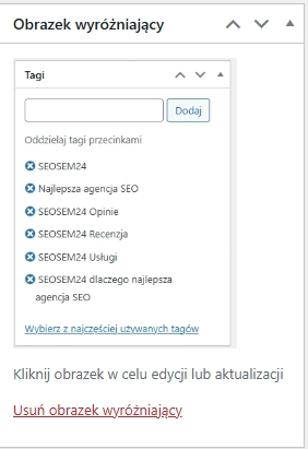 Poprawnie ustawiony obrazek wyróżniający na wpisie blogowym.