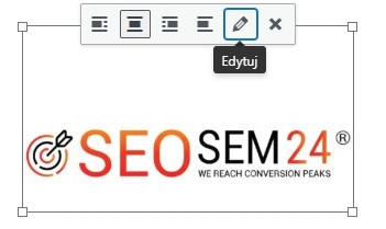 Przycisk do edycji grafiki na wpisie blogowym